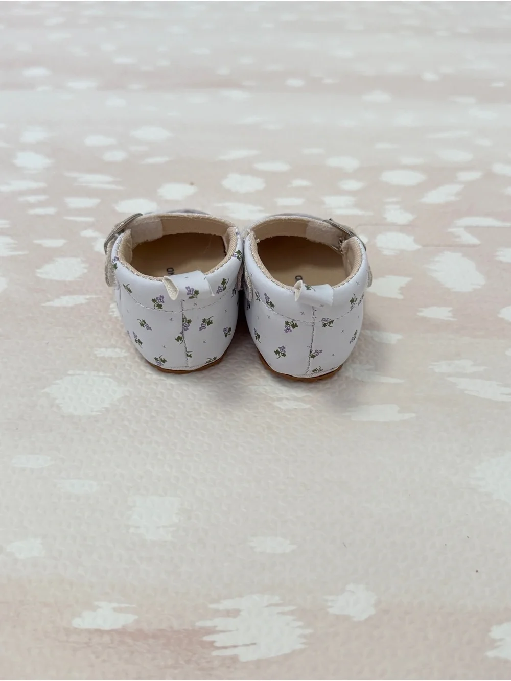 White Floral Mary Jane Baby Shoes